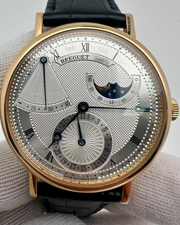 Breguet Classique Power Reserve 39MM Silver Dial Leather Strap (7137BA/11/9V6)