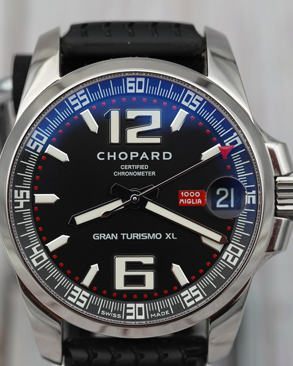 2008 Chopard Mille Miglia Gran Turismo XL 44MM Black Dial Rubber Strap (168997-3001)