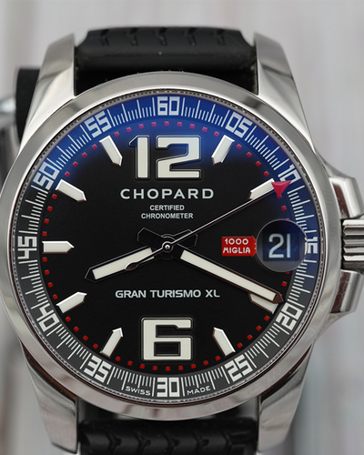 2008 Chopard Mille Miglia Gran Turismo XL 44MM Black Dial Rubber Strap (168997-3001)