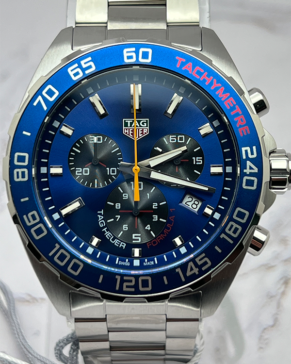 2022 TAG Heuer Formula 1 Quartz "Red Bull" 43MM Steel Blue Dial Steel Bracelet (CAZ101AB.BA0842)