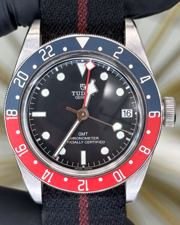 No Reserve - 2022 Tudor Black Bay GMT "Pepsi" 41MM Black Dial Textile Strap (79830RB)