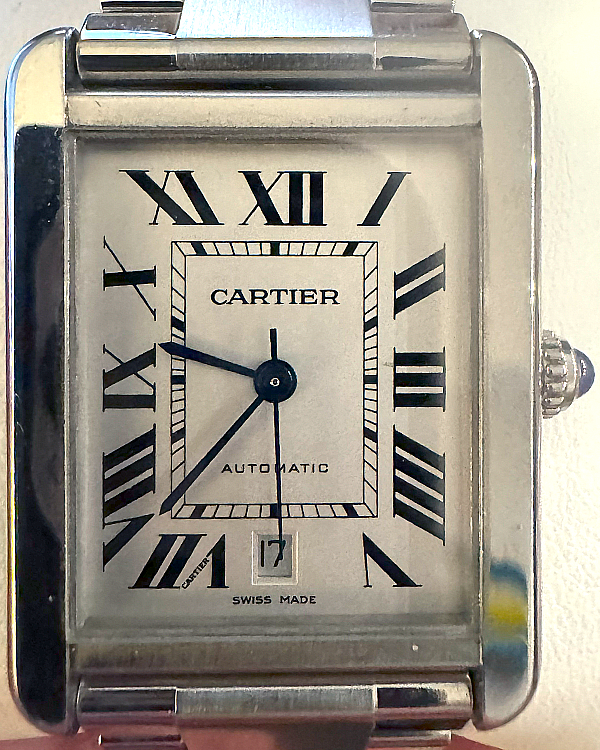 Cartier Tank Solo XL De Cartier 31MM Silver Dial Steel Bracelet (W5200028)