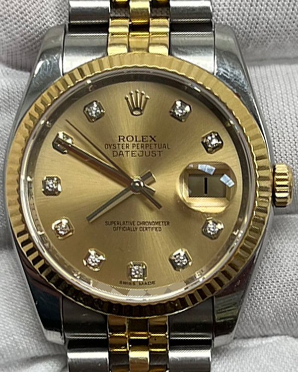 Rolex Datejust 36MM Champagne Dial Two-Tone Jubilee Bracelet (116233G)