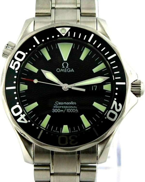 2008 Omega Seamaster Diver 300M 41MM Quartz Black Dial Steel Bracelet (2264.50.00)