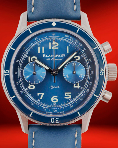 2023 Blancpain Air Command "Flyback" 42.5MM Blue Dial Leather Strap (AC02-12B40-63A)