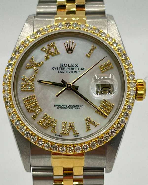 Rolex Datejust 36MM Mother of Pearl Dial Two-Tone Jubilee Bracelet (16013)