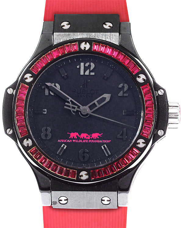 Hublot Big Bang "Out of Africa" 38MM Quartz Black Dial Rubber Strap (361.CR.1110.RR.1913.AWF10)