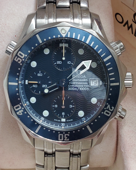 2000 Omega Seamaster Diver 300M 41MM Blue Dial Steel Bracelet (2599.80.00)