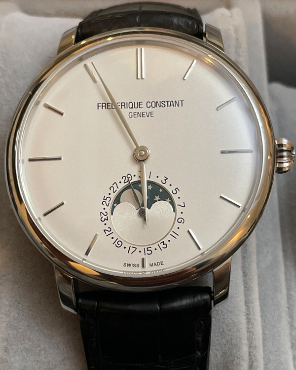 Frédérique Constant Manufacture Slimline Moonphase 42MM Silver Dial Leather Strap (FC705X4S4/5/6)