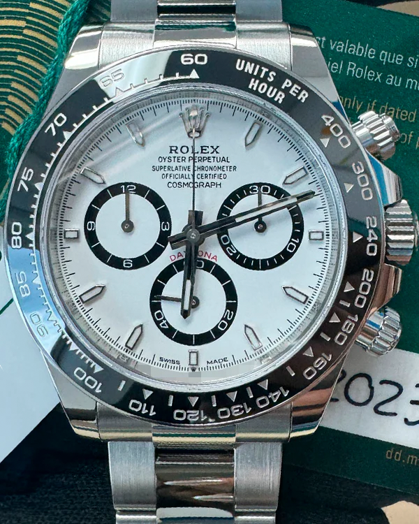 2023 Rolex Cosmograph Daytona "Panda" 40MM White Dial Oyster Bracelet (126500LN)