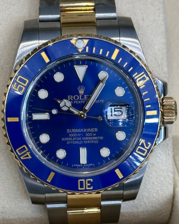 2018 Rolex Submariner Date 40MM Blue Dial Two-Tone Bracelet (116613LB)