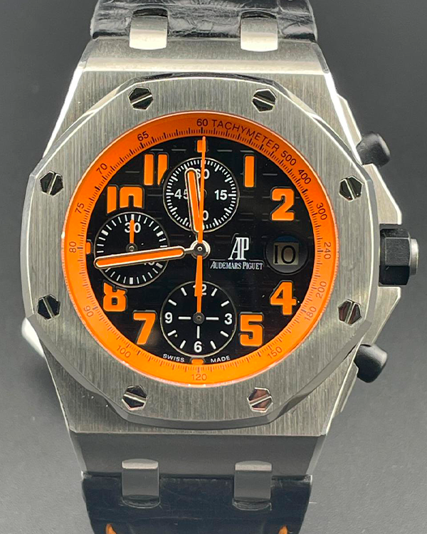 Audemars Piguet Royal Oak Offshore Chronograph "Volcano" 42MM Black Dial Leather Strap (26170ST)