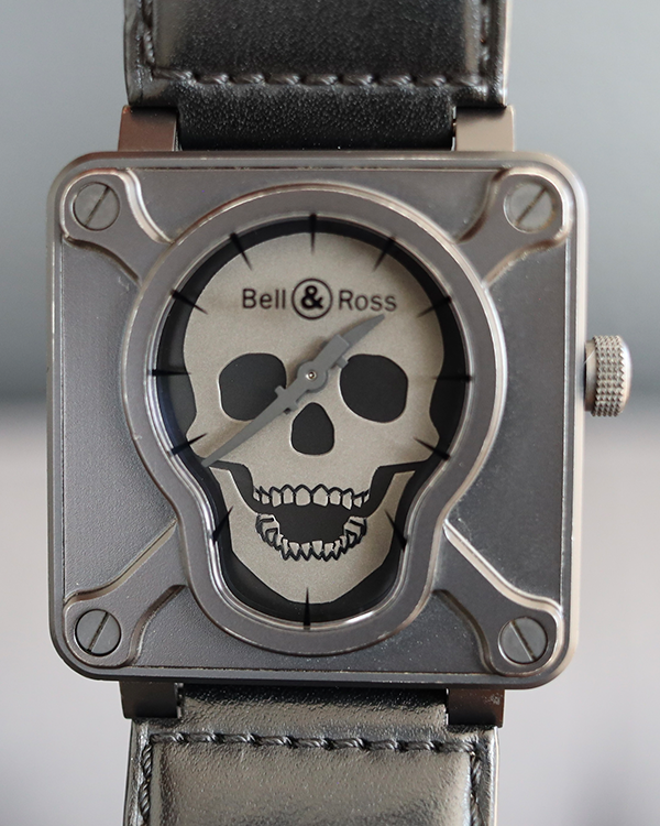 2009 Bell & Ross Airborne II Skull & Crossbones Limited Edition 500-pieces Steel Black Dial  (BR01-92-SA)