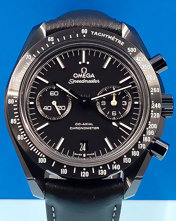 2022 Omega Speedmaster "Dark Side of the Moon" "Pitch Black" 44.25MM Black Dial Leather Strap (311.92.44.51.01.004)