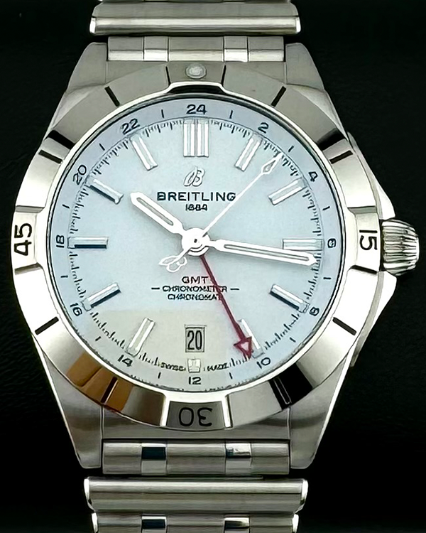 2024 Breitling Chronomat GMT 40MM White Dial Steel Bracelet (A32398101A1A1)