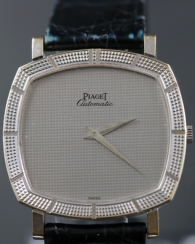 Piaget Dress 32.5MM Black Dial Leather Strap (12427)