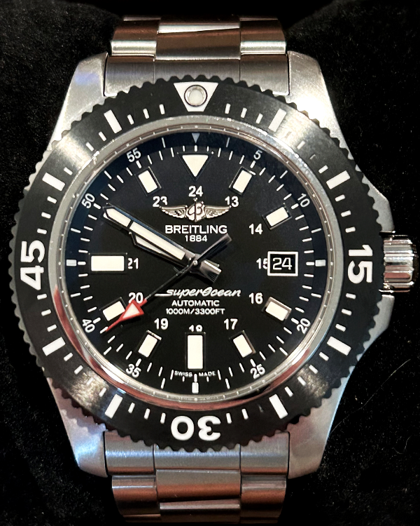 No Reserve - 2018 Breitling Superocean Special Edition 44MM Black Dial Steel Bracelet (Y1739310/BF45)