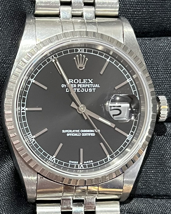 Rolex Datejust 36MM Black Dial Jubilee Bracelet (16220)