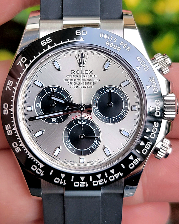 2022 Rolex Cosmograph Daytona 40MM Silver Dial Oysterflex Strap (116519LN)