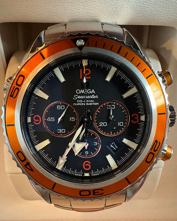 Omega Seamaster Planet Ocean Chronograph 45.5MM Black Dial Steel Bracelet (2218.50.00)