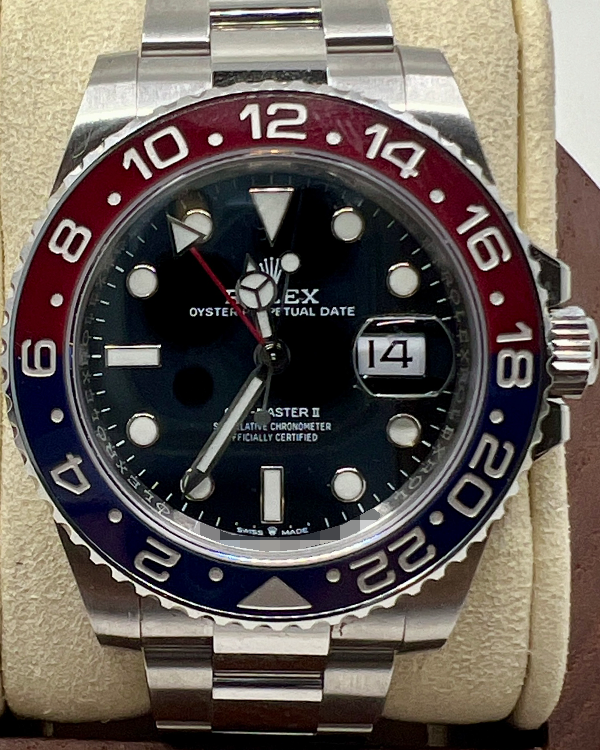 2021 Rolex GMT-Master II "Pepsi" 40MM Black Dial Oyster Bracelet (126710BLRO)