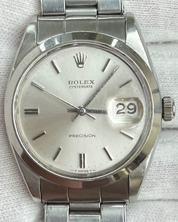 Rolex Oysterdate Precision 34MM Silver Dial Steel Oyster Bracelet (6694)