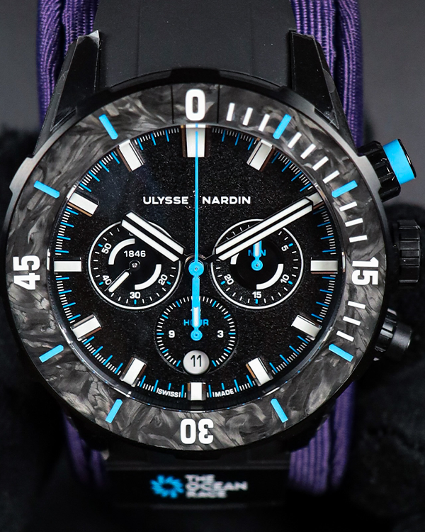 2023 Ulysse Nardin The Ocean Race Diver Chronograph Limited Edition DLC Titanium Black Dial (1503-170LE-2A-TOR)