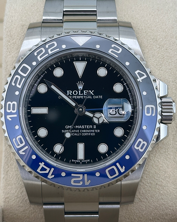 2019 Rolex GMT-Master II "Batman" 40MM Black Dial Oyster Bracelet (116710BLNR)