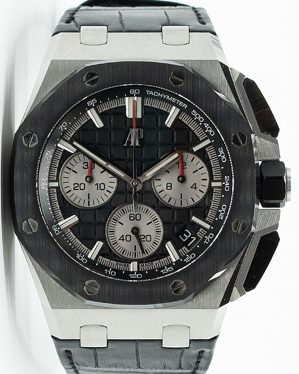 Audemars Piguet Royal Oak Offshore Chronograph 43MM Black Dial Leather Strap (26420SO.OO.A002CA.01)