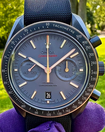 Omega Speedmaster "Dark Side Of The Moon" 44.25MM Black Dial Leather Strap (311.63.44.51.06.001)