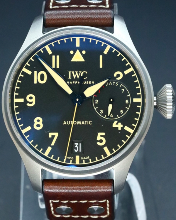 2022 IWC Big Pilot Heritage 46.2MM Black Dial Leather Strap (IW501004)