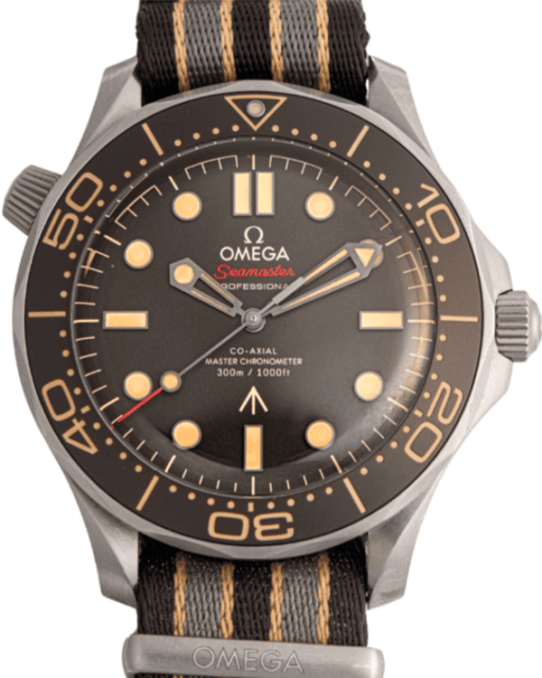 2021 Omega Seamaster Diver 300M  "007 No Time To Die" 42MM Brown Dial Textile Strap (210.92.42.20.01.001)