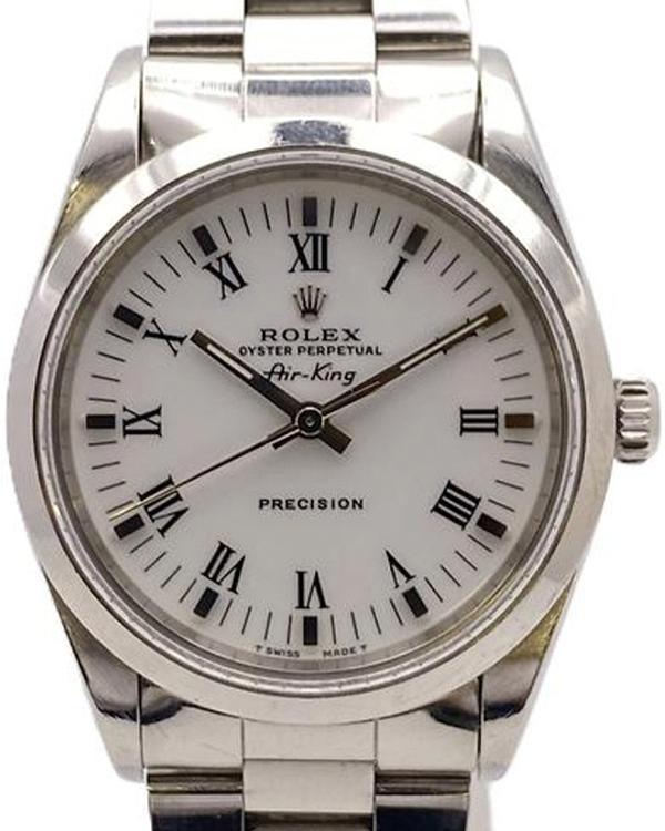 Rolex Air-King 34MM White Dial Steel Bracelet (14000)