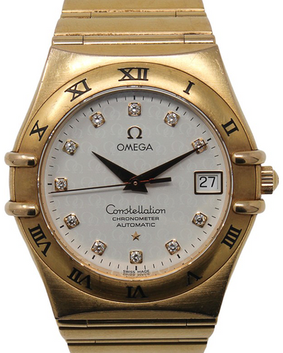 Omega Constellation 35.5MM White Dial Red Gold Bracelet (1104.35.00)