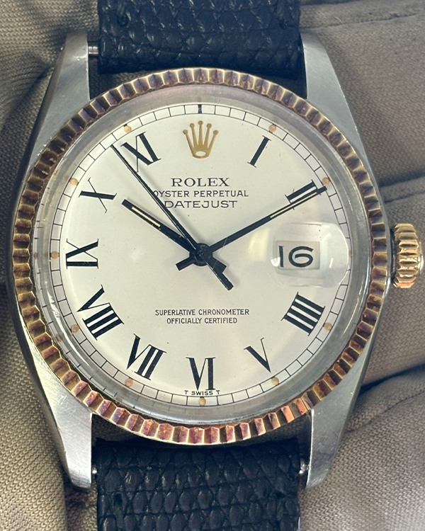 1978 Rolex Datejust Vintage 36MM Buckley Dial Leather Strap (16013)