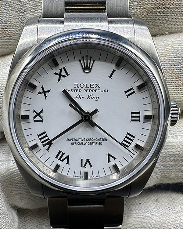 Rolex Air-King 34MM White Dial Oyster Bracelet (114200)