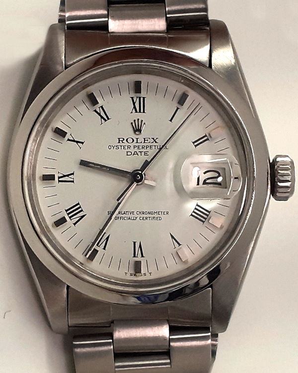 Rolex Oyster Perpetual Date 34MM White Dial Oyster Bracelet (1500)