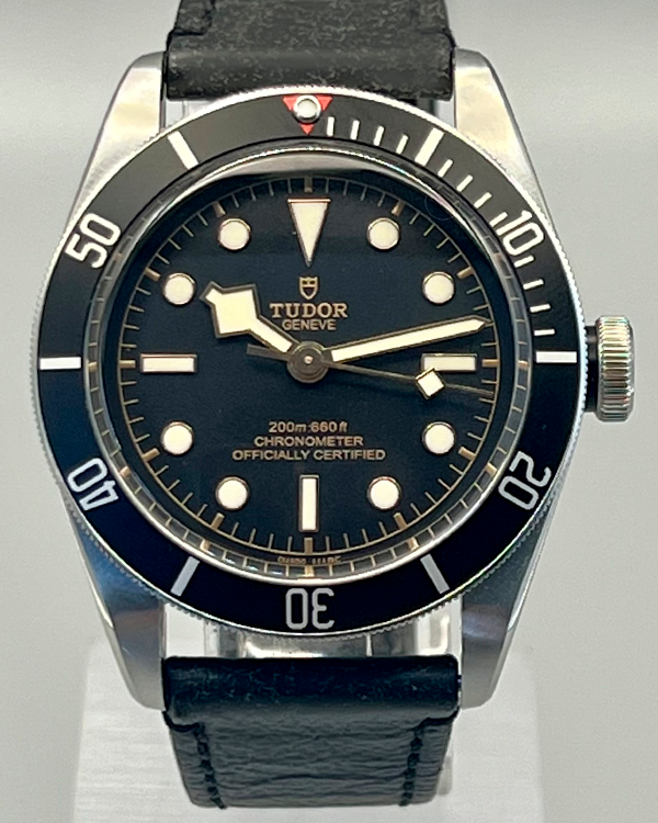 No Reserve - 2021 Tudor Black Bay 41MM Black Dial Leather Strap (79230N)