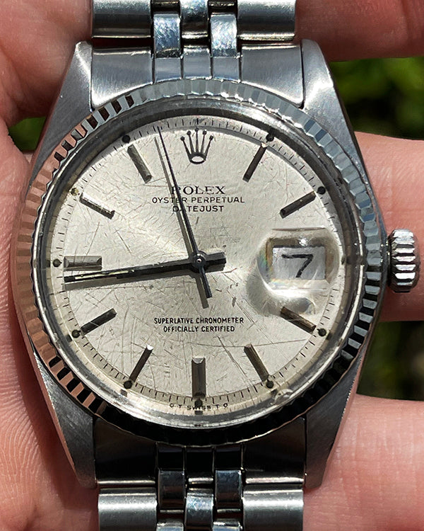 Rolex Datejust Vintage 36MM Silver Dial Jubilee Bracelet (1601)