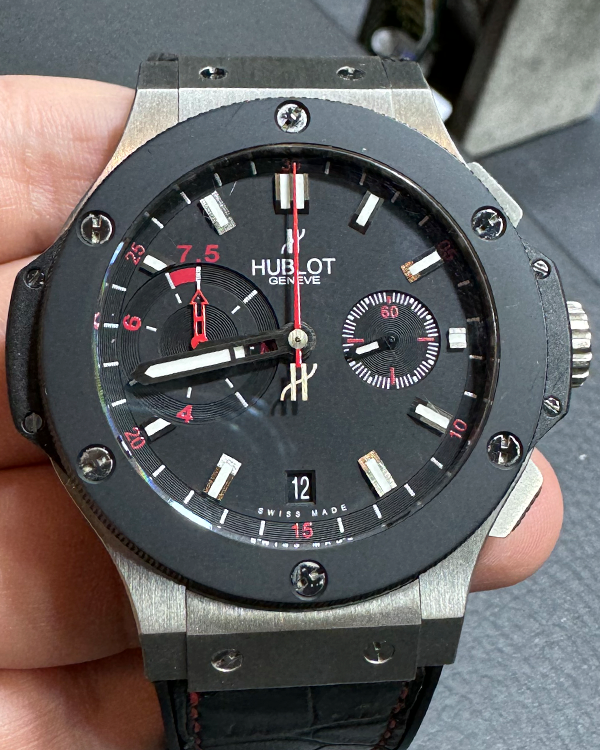 Hublot Big Bang "Chukker Facundo Pieres" 44MM Black Dial Rubber/Leather Strap (317.NM.1137.VR)