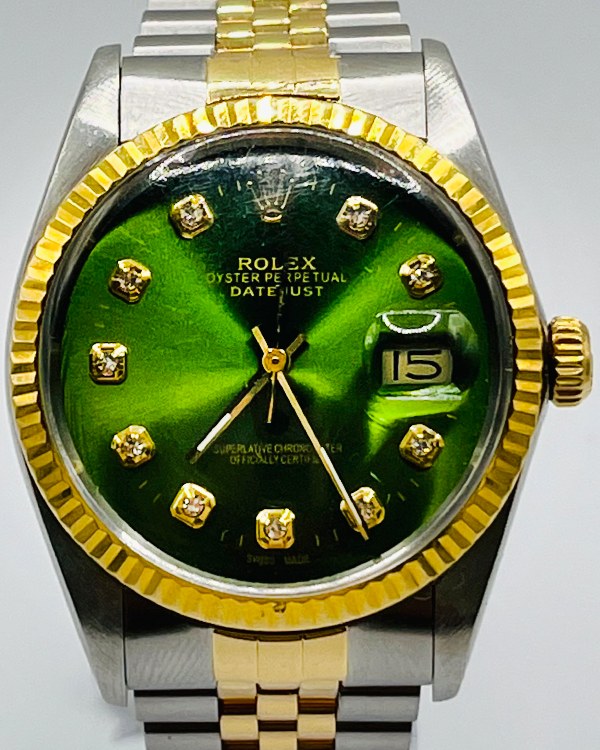 Rolex Datejust 36MM Aftermarket Green Dial Two-Tone Jubilee Bracelet (16013)