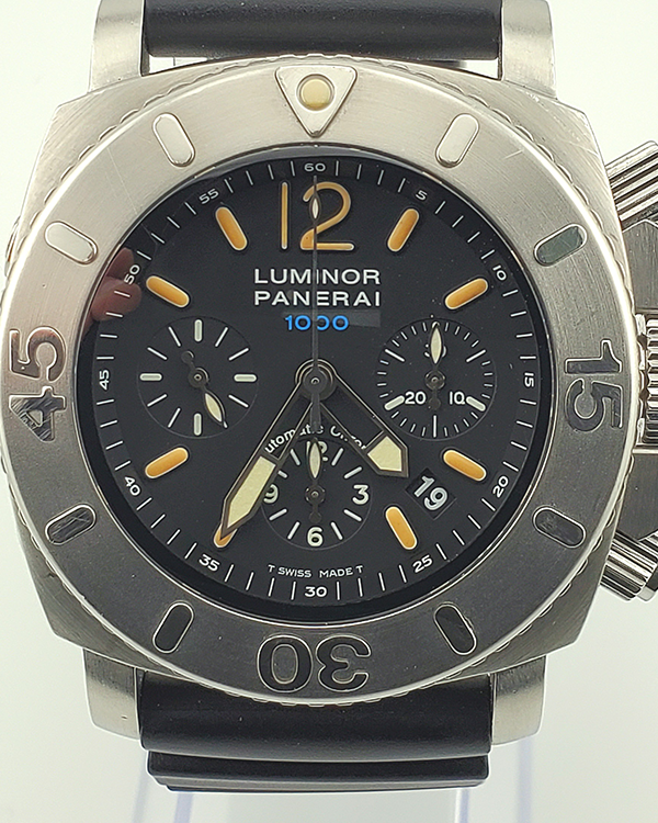 2007 Panerai Luminor Submersible Chronograph Automatic Steel Black Dial (PAM187)