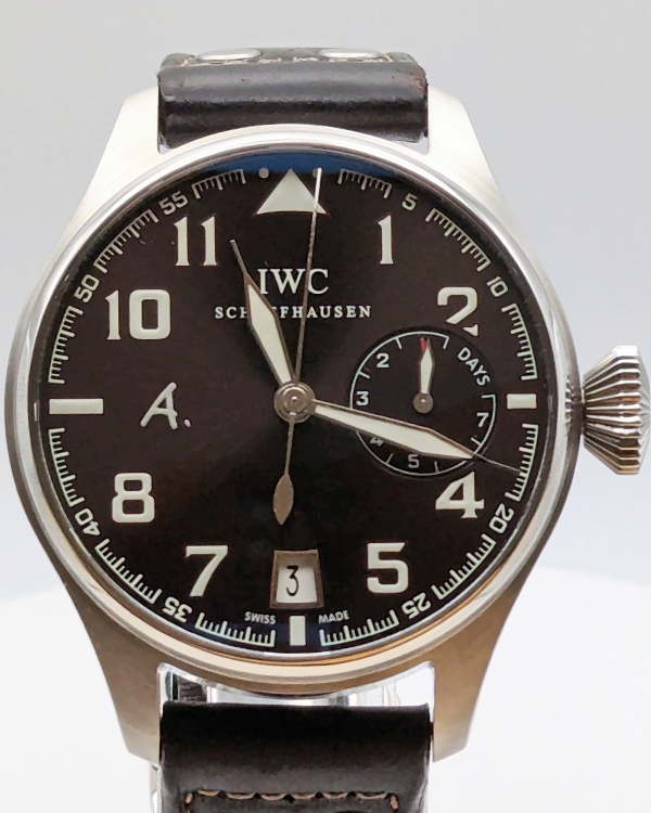 IWC Schaffhausen Big Pilot Saint Exupéry 46MM Brown Dial Leather Strap (IW500422)