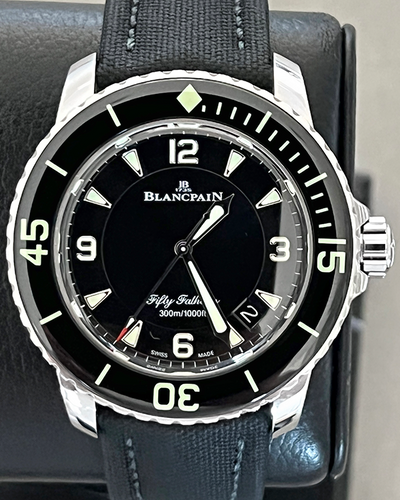 2023 Blancpain Fifty Fathoms 45MM Black Dial Textile Strap (5015-1130-52A)