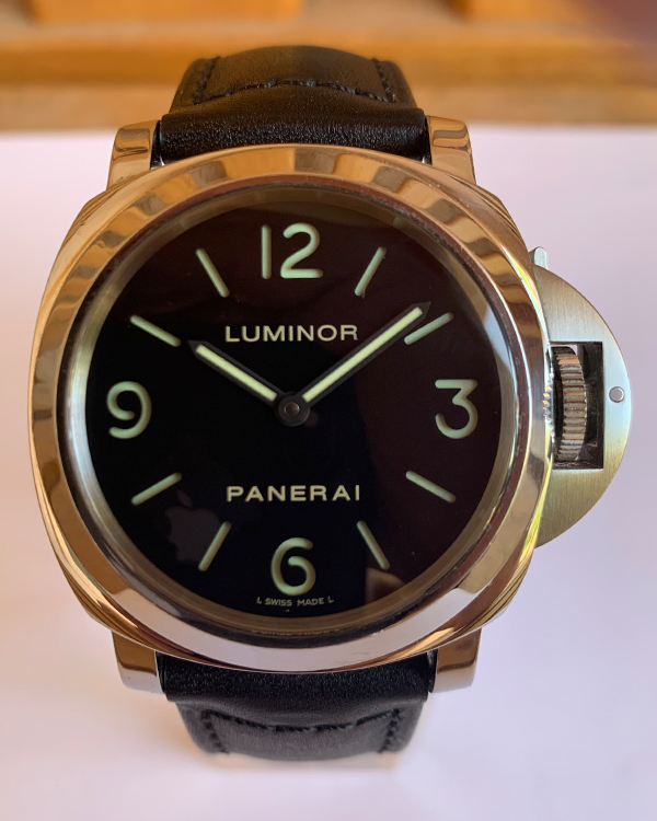 2012 Panerai Luminor Base Steel Black Dial (PAM00112)