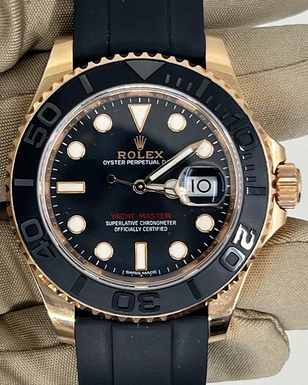 2019 Rolex Yacht-Master 40MM Black Dial Oysterflex Strap (116655)