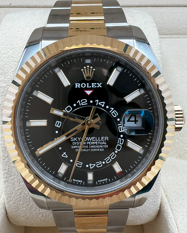 2023 Rolex Sky-Dweller 42MM Black Dial Two-Tone Oyster Bracelet (326933)