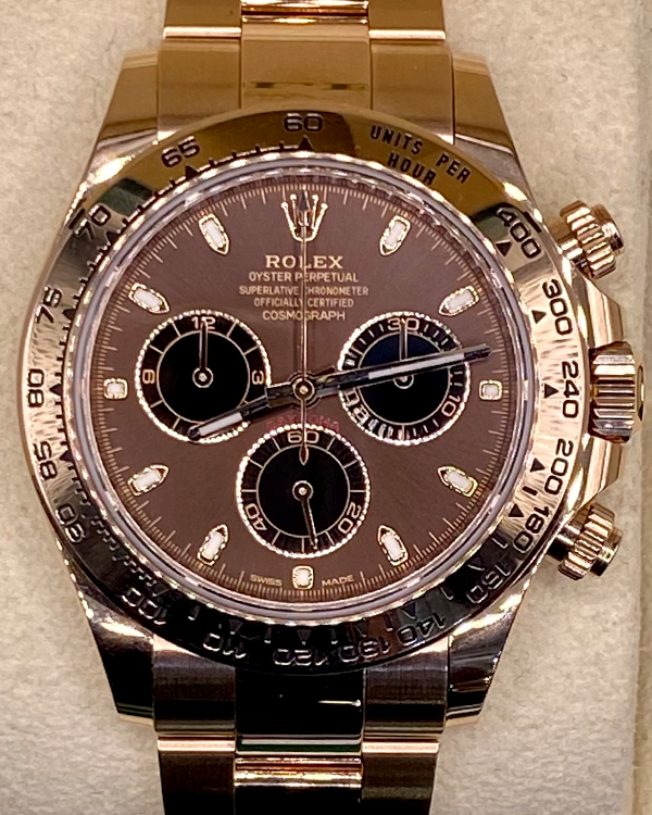 2020 Rolex Cosmograph Daytona 40MM Brown Dial Everose Gold Bracelet (116505)