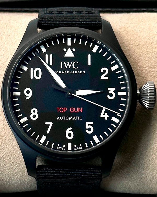 2023 IWC Big Pilot Top Gun 43.8MM Black Dial Textile Strap (IW329801)