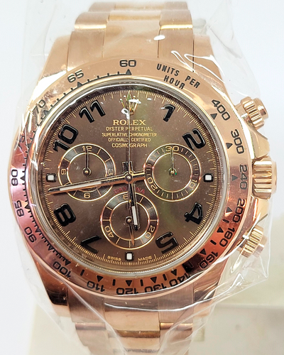 2014 Rolex Cosmograph Daytona 40MM Chocolate Dial Rose Gold Bracelet (116505)